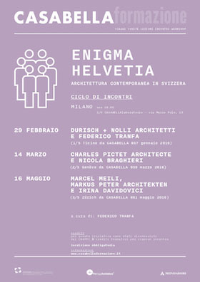 Enigma Helvetia, ciclo di conferenze, Milano, 2016