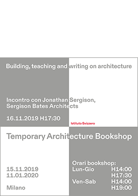 Temporary Architecture Bookshop, Building, Teaching and Writing on Architecture, Milano, 2019